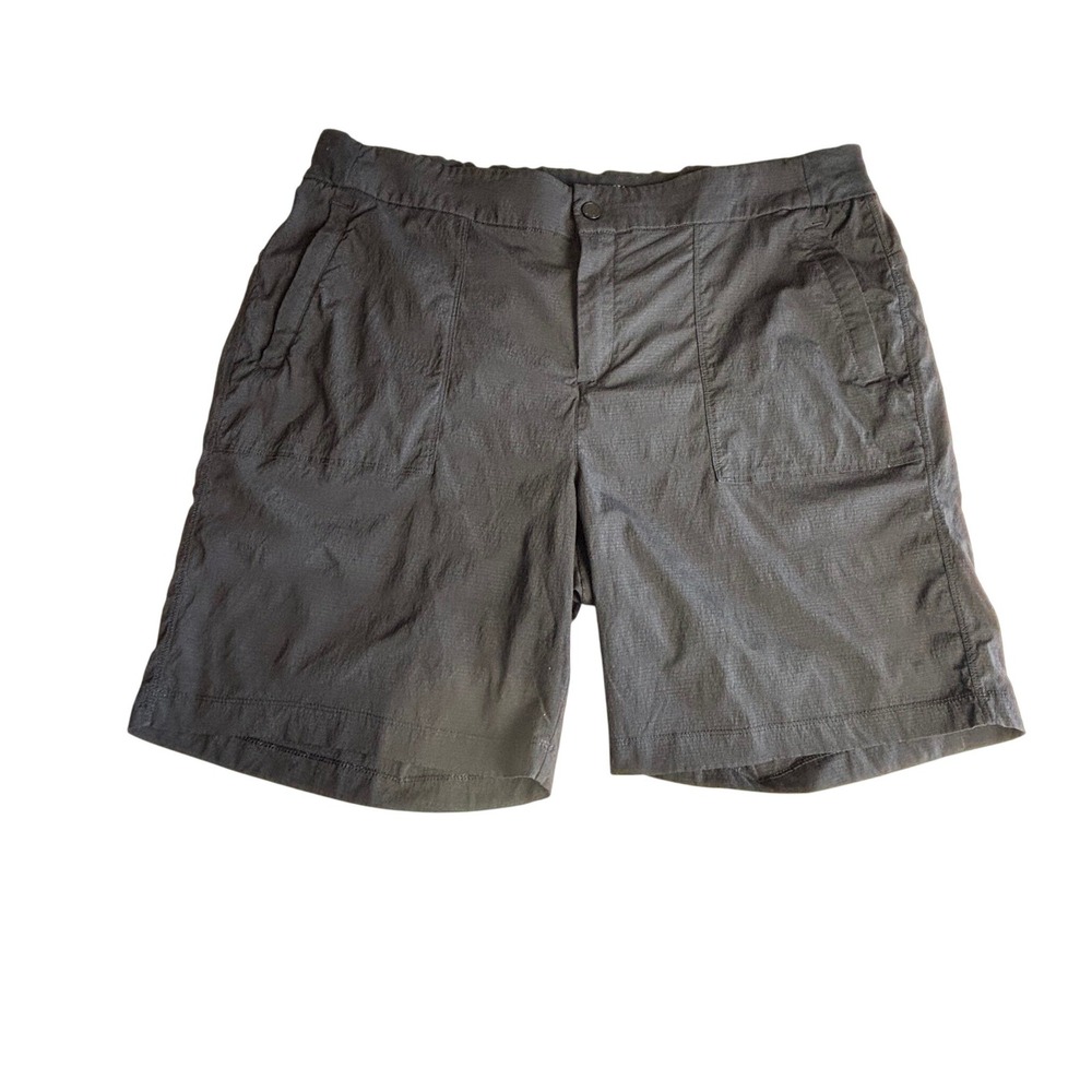 Athleta Trekkie Bermuda 2.0 Shorts Women 20 Black Hiking Outdoor Ripstop Stretch